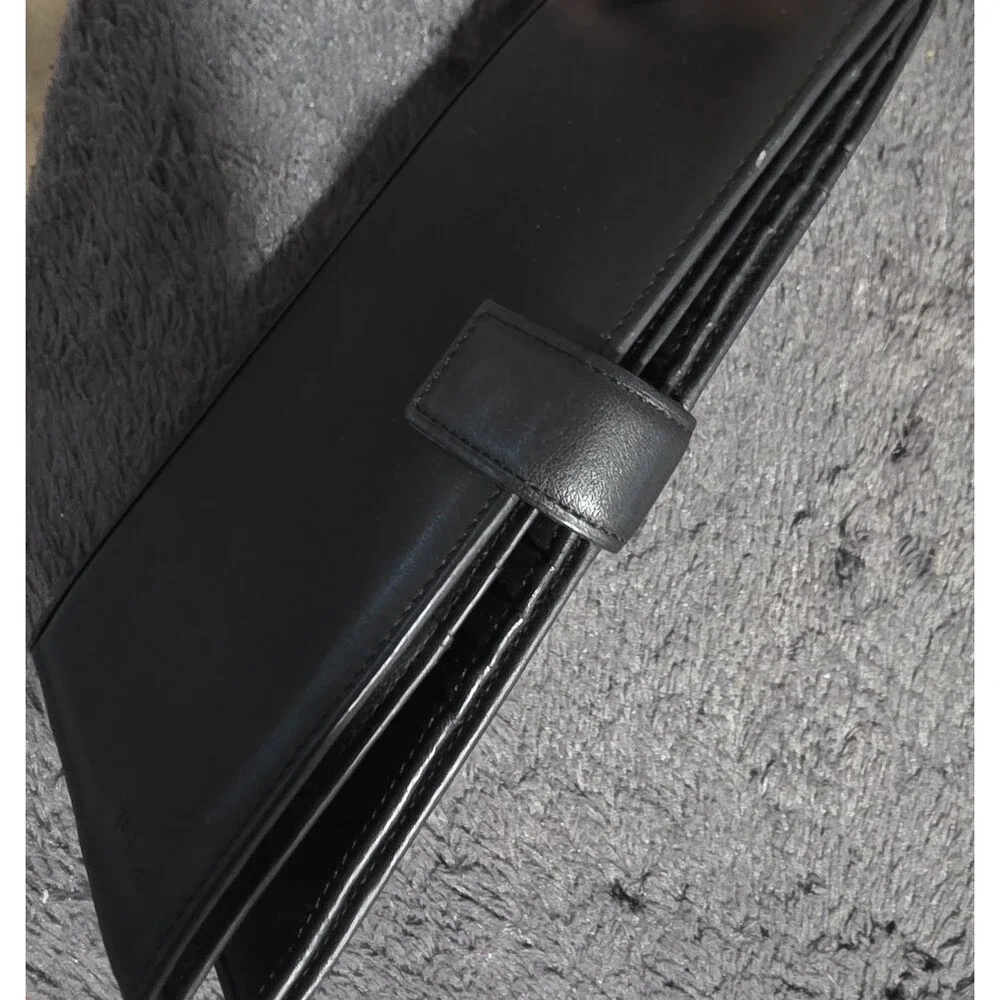 Awesome TUMI Modernist Travel Wallet Passport CardHolder LEATHER Organizer Black